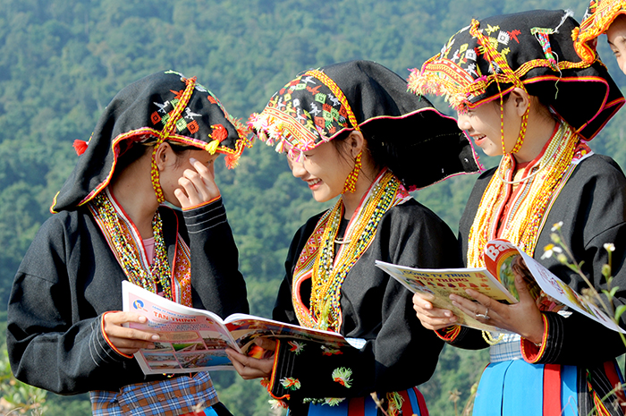 Những cô gái dân tộc Dao ở Tây Yên Tử. Ảnh: Đoàn Việt Hưng